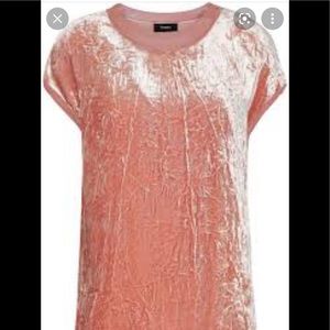 Theory crushed velvet t-shirt.